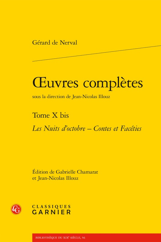 oeuvres complètes, Les Nuits d'octobre - Contes et Facéties (9782406071013-front-cover)