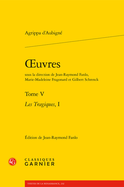 oeuvres, Les Tragiques, I (9782406080404-front-cover)