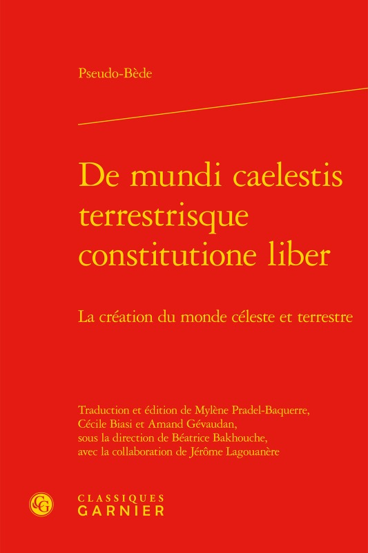 De mundi caelestis terrestrisque constitutione liber, La création du monde céleste et terrestre (9782406060550-front-cover)