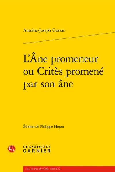 L'Âne promeneur ou Critès promené par son âne (9782406082583-front-cover)