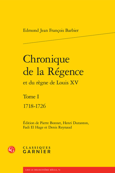 Chronique de la Régence, 1718-1726 (9782406098812-front-cover)