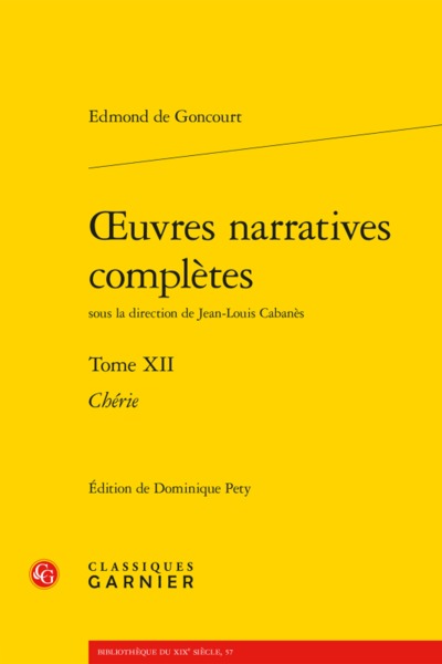 oeuvres narratives complètes, Chérie (9782406061977-front-cover)