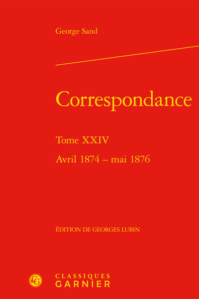 Correspondance, Avril 1874 - mai 1876 (9782406084990-front-cover)