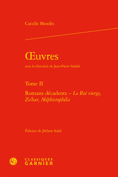 oeuvres, Romans décadents - Le Roi vierge, Zo'har, Méphistophéla (9782406093121-front-cover)