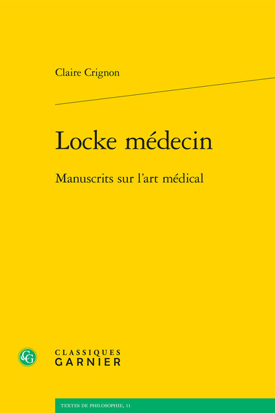 Locke médecin, Manuscrits sur l'art médical (9782406056379-front-cover)