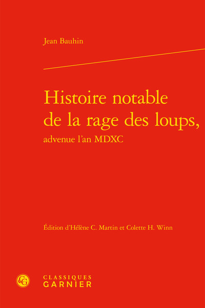 Histoire notable de la rage des loups, (9782406088783-front-cover)