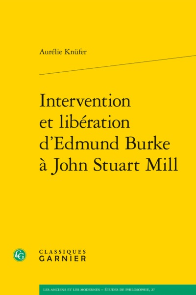 Intervention et libération d'Edmund Burke à John Stuart Mill (9782406058601-front-cover)