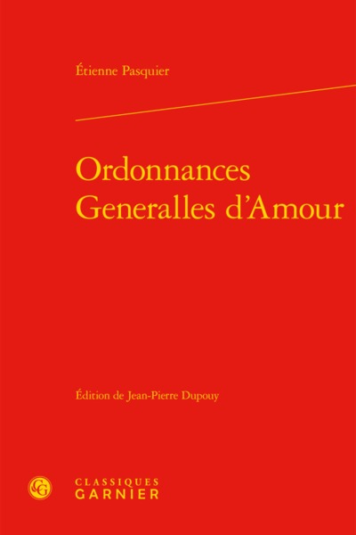 Ordonnances Generalles d'Amour (9782406071228-front-cover)