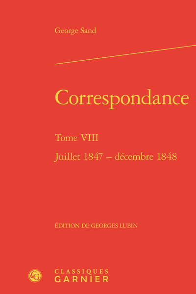 Correspondance, Juillet 1847 - décembre 1848 (9782406084518-front-cover)