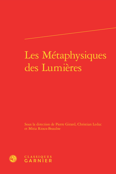Les Métaphysiques des Lumières (9782406062189-front-cover)