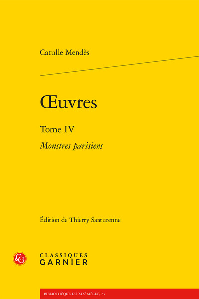oeuvres, Monstres parisiens (9782406093060-front-cover)