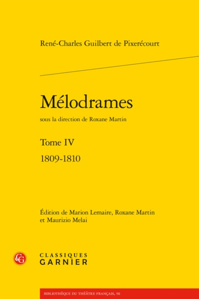 Mélodrames, 1809-1810 (9782406065968-front-cover)