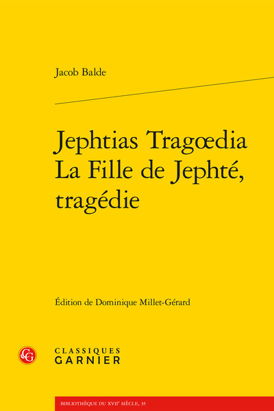 Jephtias Tragoedia / La Fille de Jephté, tragédie (9782406097167-front-cover)