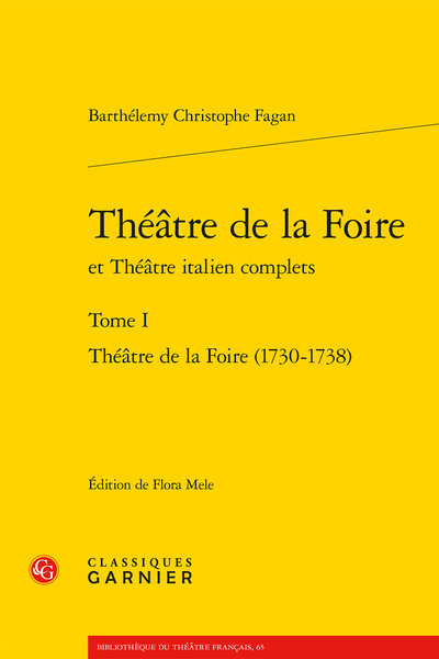 Théâtre de la Foire, Théâtre de la Foire (1730-1738) (9782406096450-front-cover)
