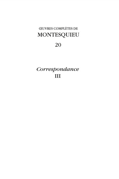 oeuvres complètes, Correspondance, III (9782406099338-front-cover)
