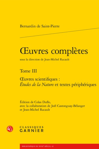 oeuvres complètes, oeuvres scientifiques : Études de la Nature et textes périphériques (9782406087793-front-cover)