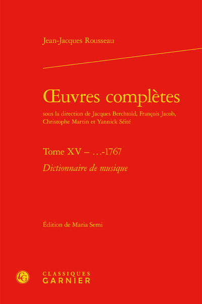 oeuvres complètes, Dictionnaire de musique (9782406080442-front-cover)