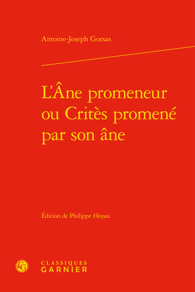 L'Âne promeneur ou Critès promené par son âne (9782406082590-front-cover)