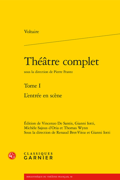 Théâtre complet, L'entrée en scène (9782406088110-front-cover)