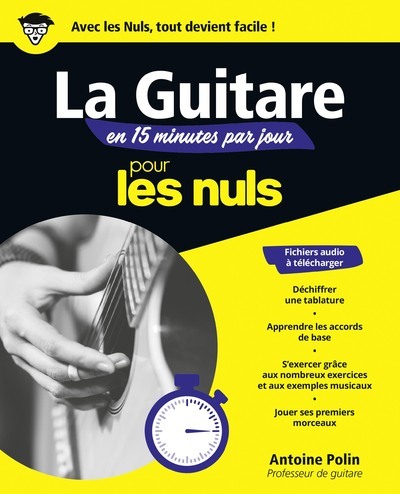 Apprendre la guitare en 15 minutes par jour Mégapoche Pour les Nuls (9782412020142-front-cover)