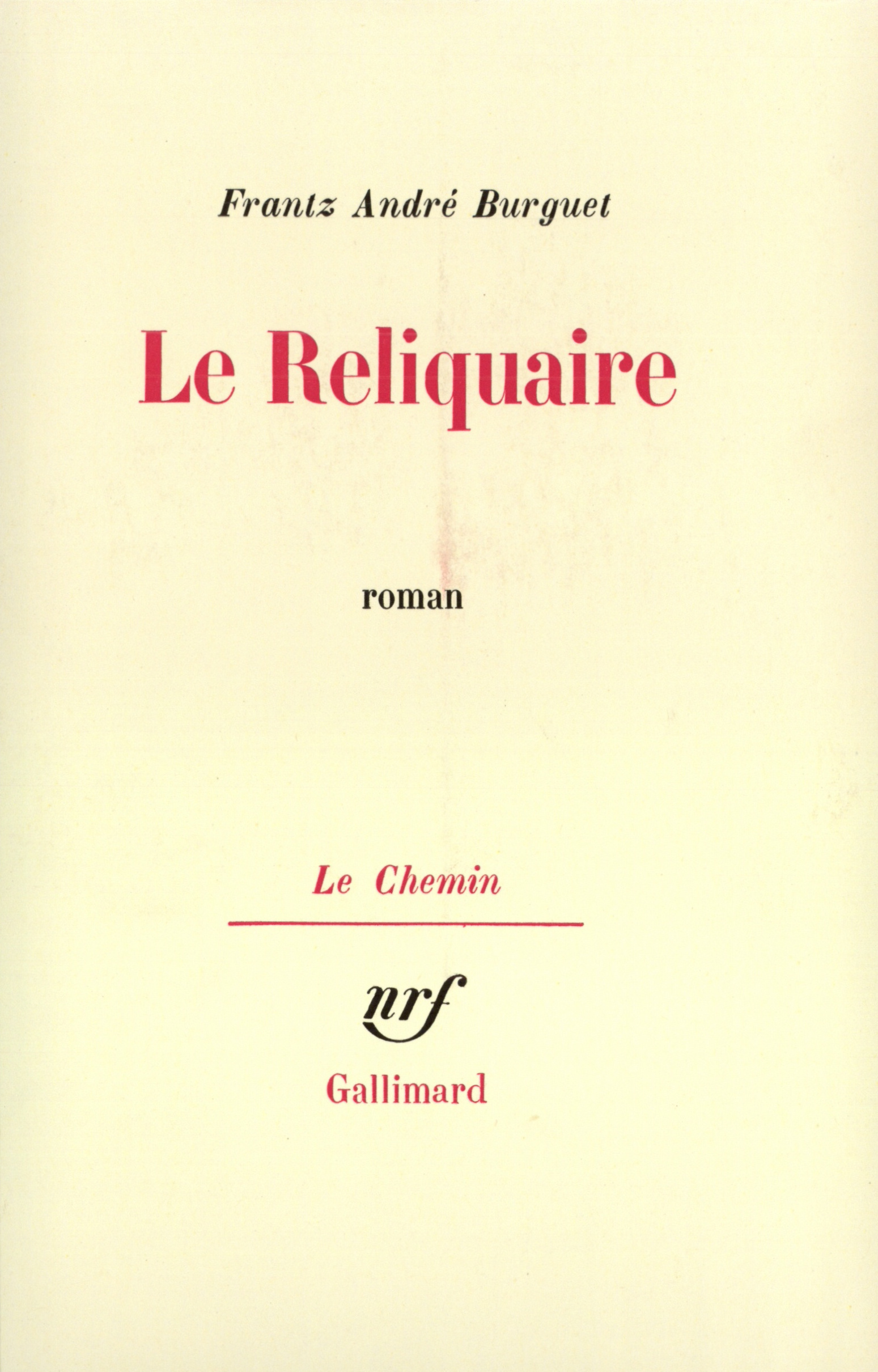 Le Reliquaire (9782070210824-front-cover)