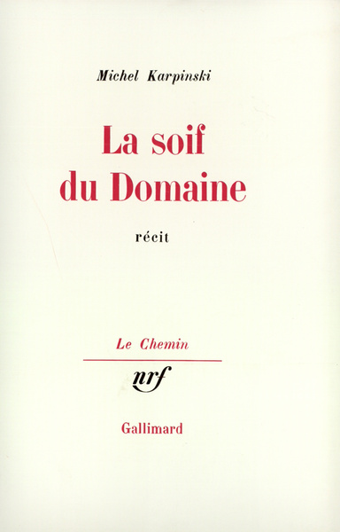 La soif du Domaine (9782070209934-front-cover)