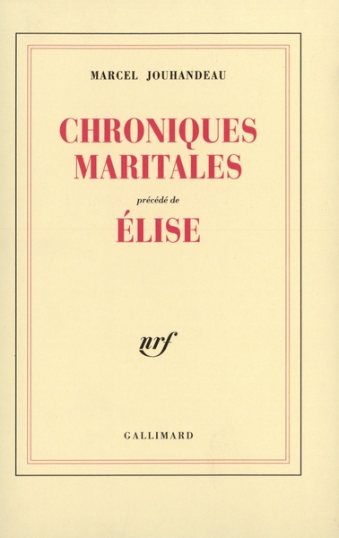 Chroniques maritales / Elise (9782070234530-front-cover)