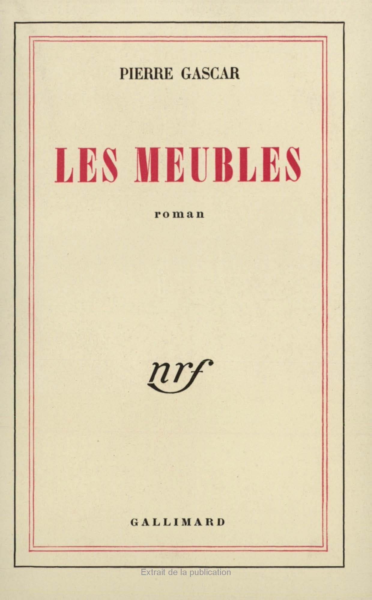 Les Meubles (9782070226719-front-cover)