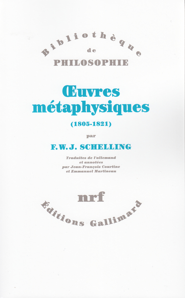 Œuvres métaphysiques, (1805-1821) (9782070291083-front-cover)