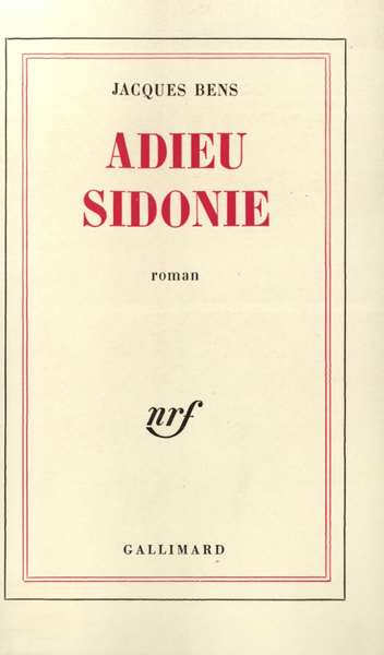 Adieu Sidonie (9782070268115-front-cover)