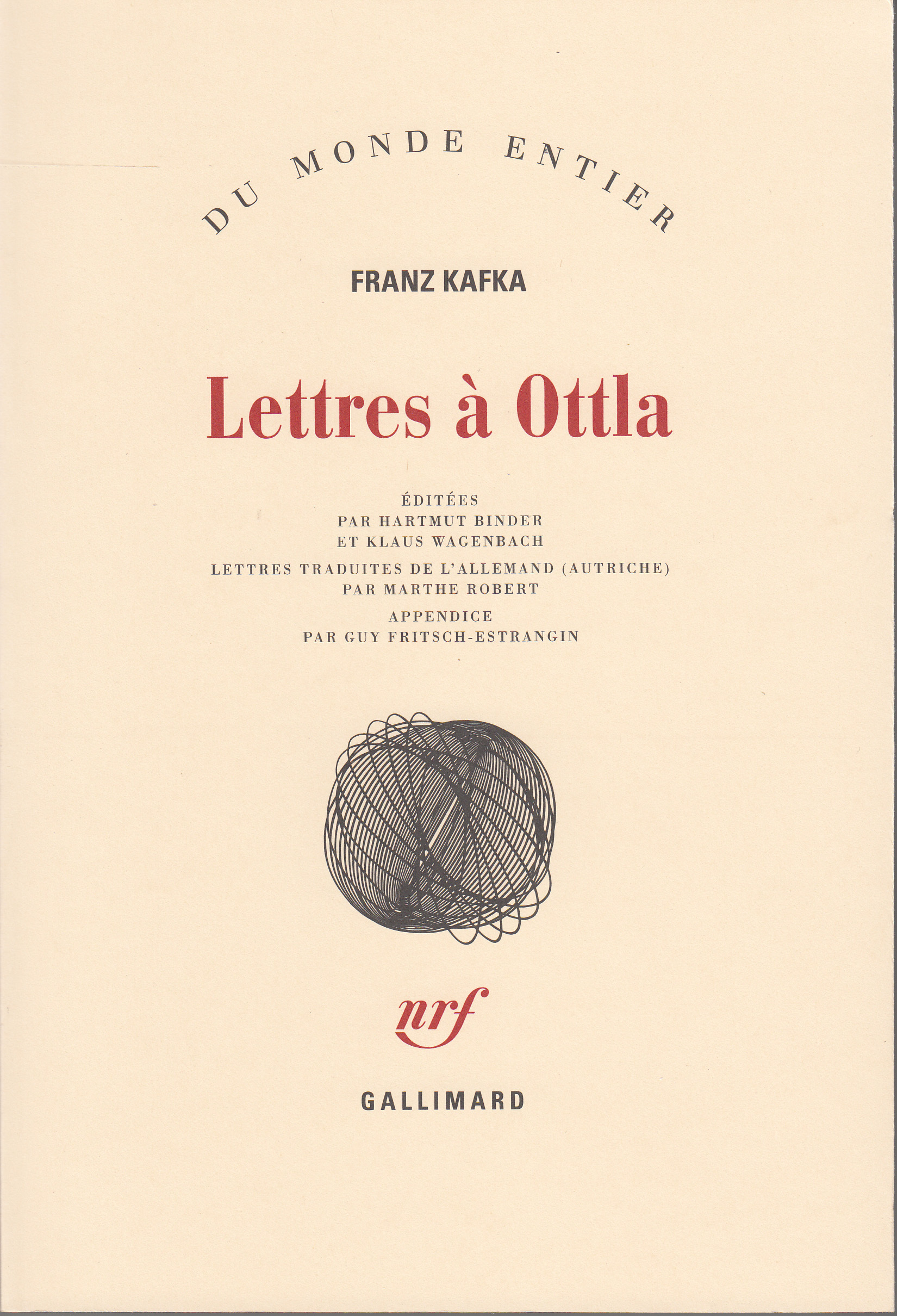 Lettres à Ottla et à la famille (9782070297085-front-cover)