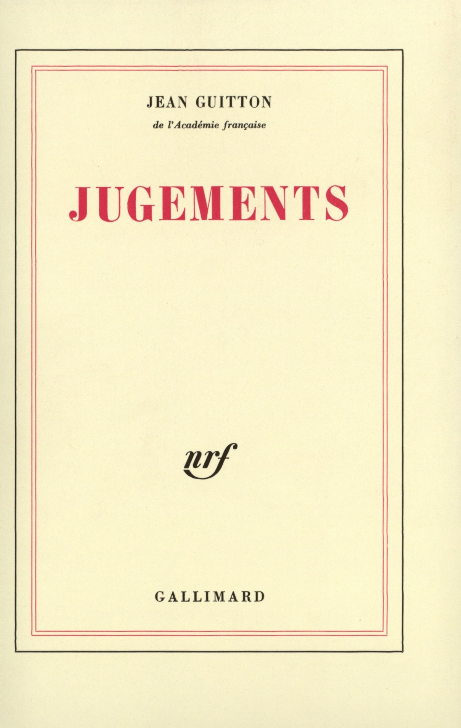 Jugements (9782070241033-front-cover)