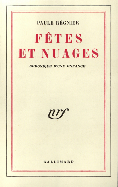 Fêtes et Nuages, Chronique d'une enfance (9782070253739-front-cover)
