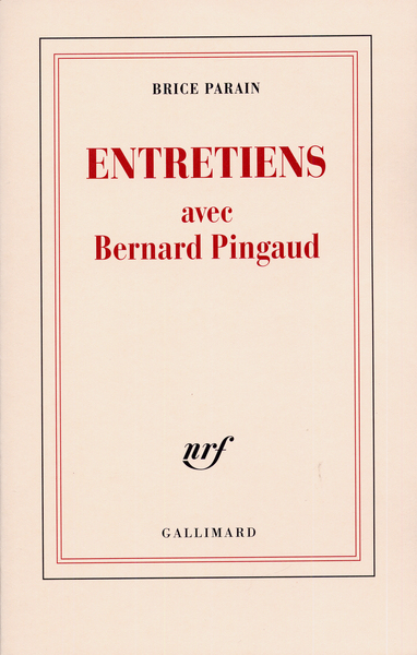 Entretiens avec Bernard Pingaud (9782070249053-front-cover)