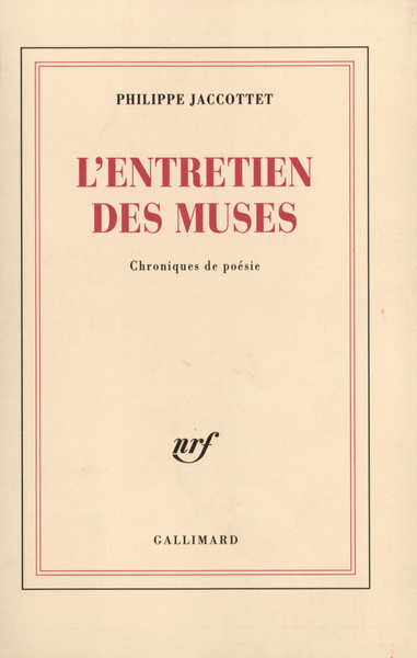 L'entretien des muses, Chroniques de poésie (9782070271023-front-cover)