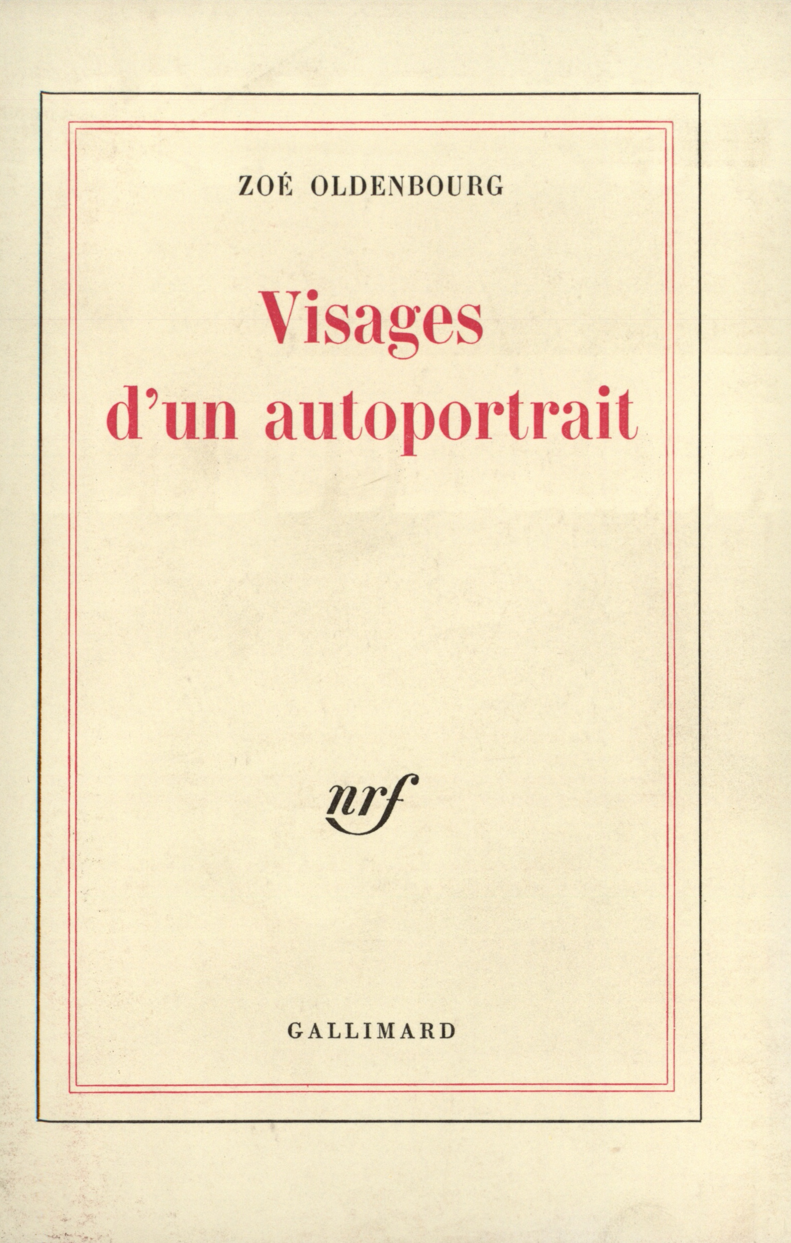 Visages d'un autoportrait (9782070295210-front-cover)