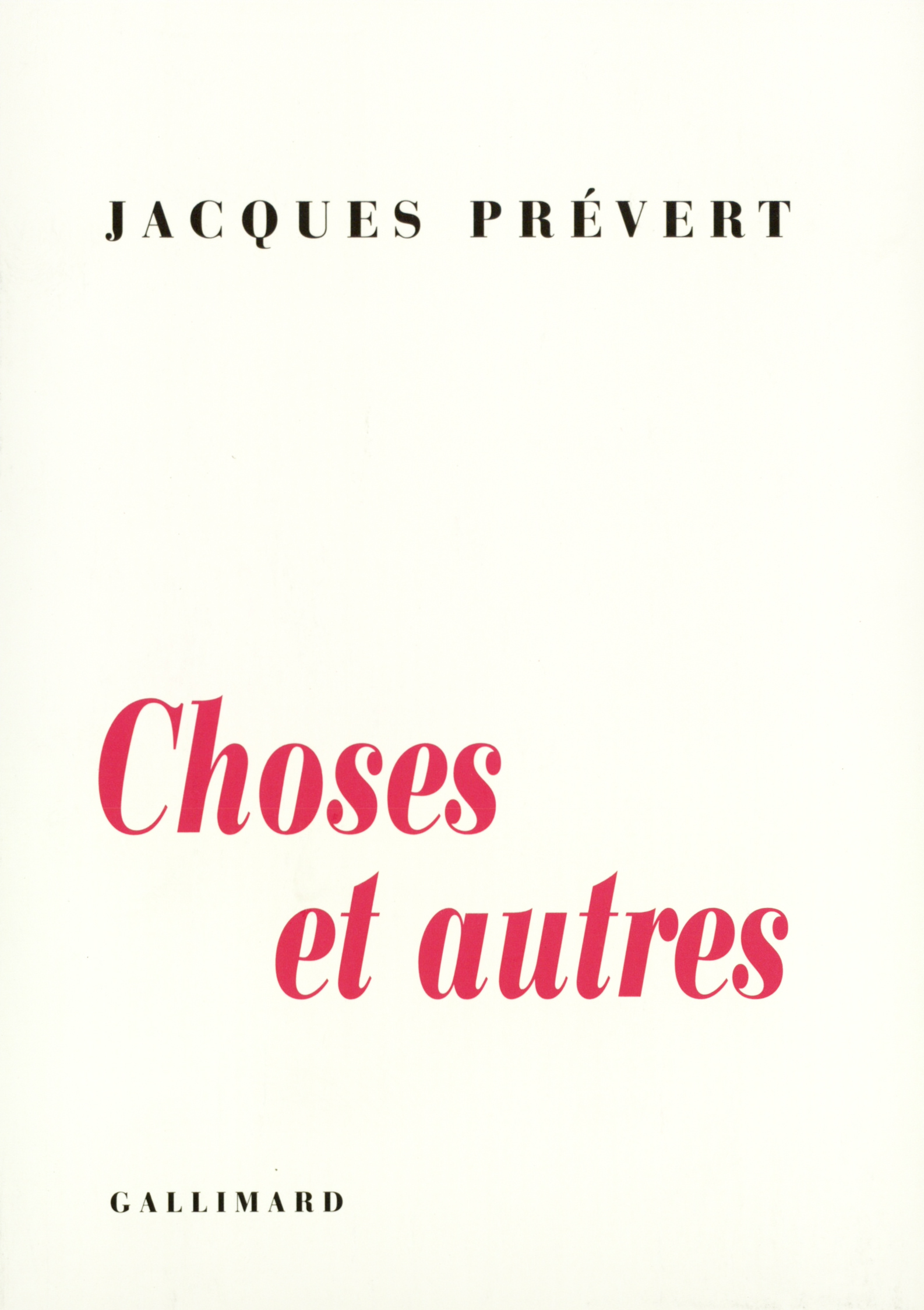 Choses et autres (9782070282869-front-cover)