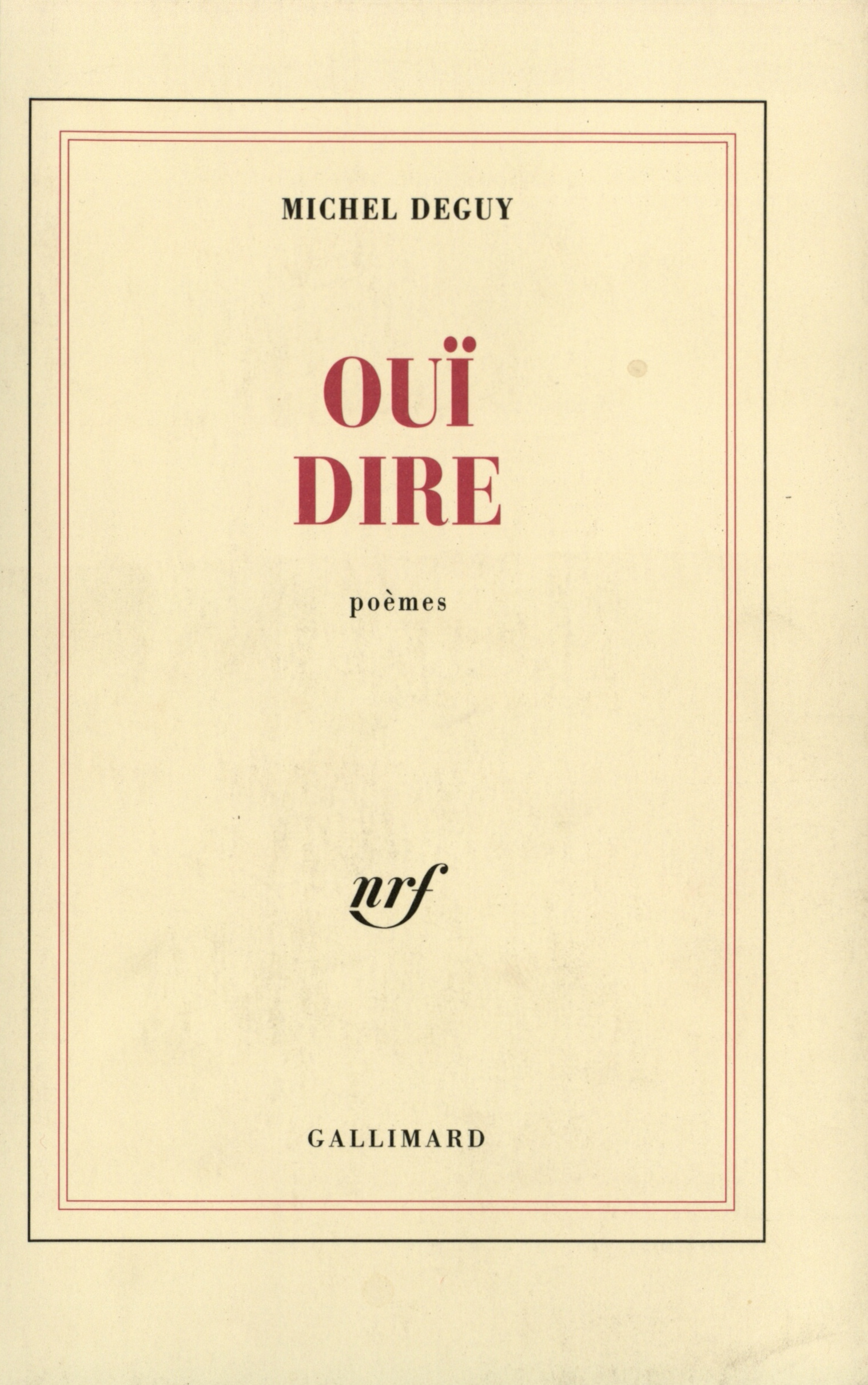 Ouï dire (9782070218172-front-cover)