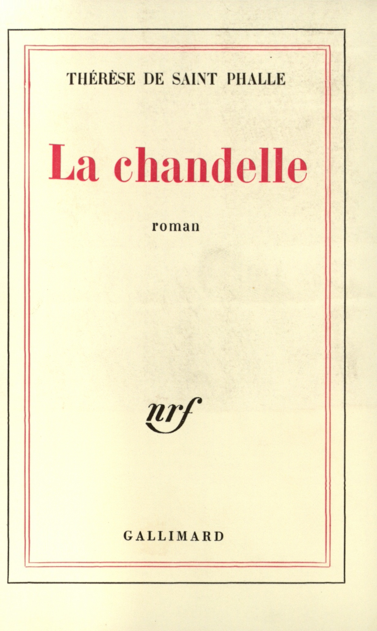 La Chandelle (9782070256907-front-cover)