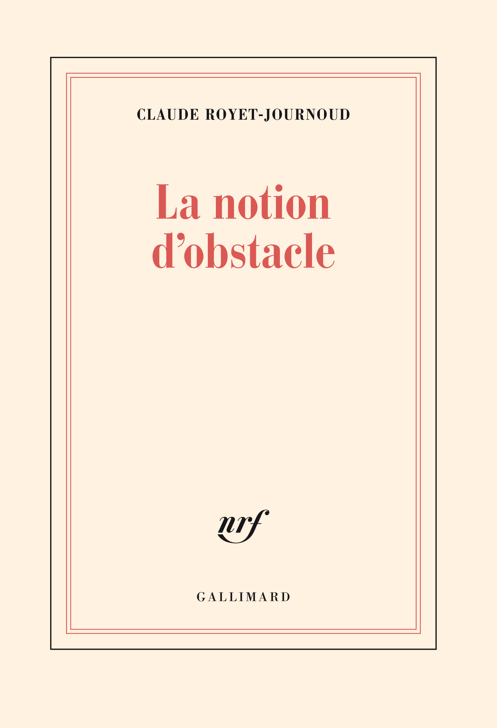 La Notion d'obstacle (9782070299027-front-cover)