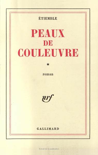 Peaux de couleuvre, I (9782070222582-front-cover)