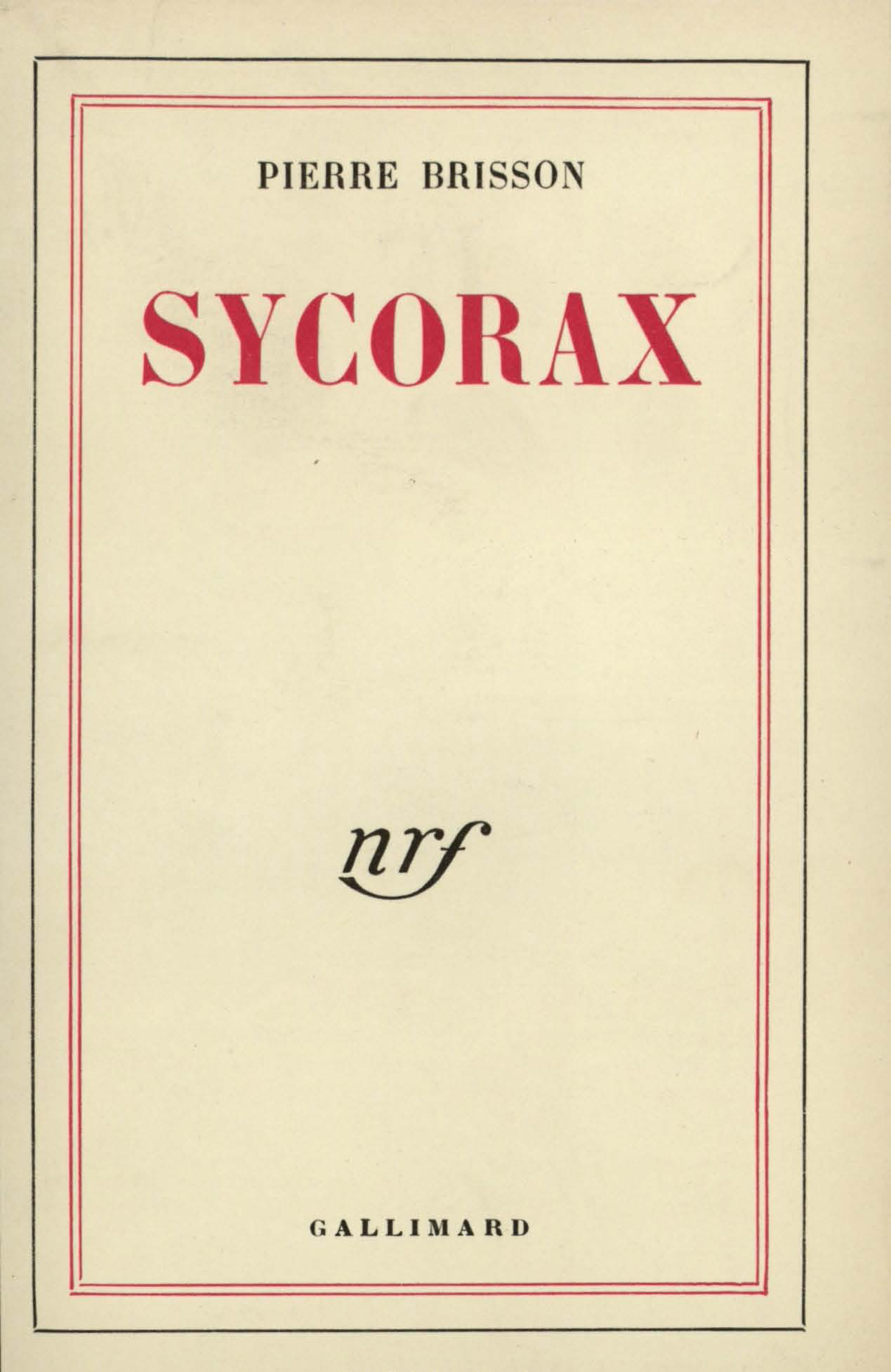 Sycorax (9782070210282-front-cover)