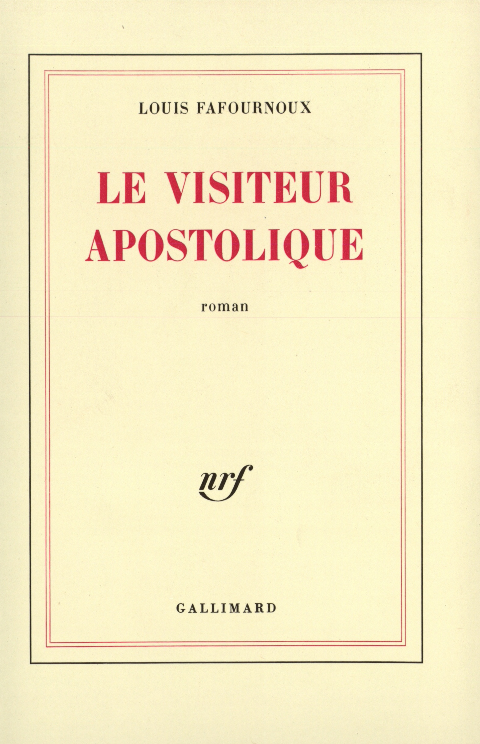 Le visiteur apostolique (9782070241538-front-cover)