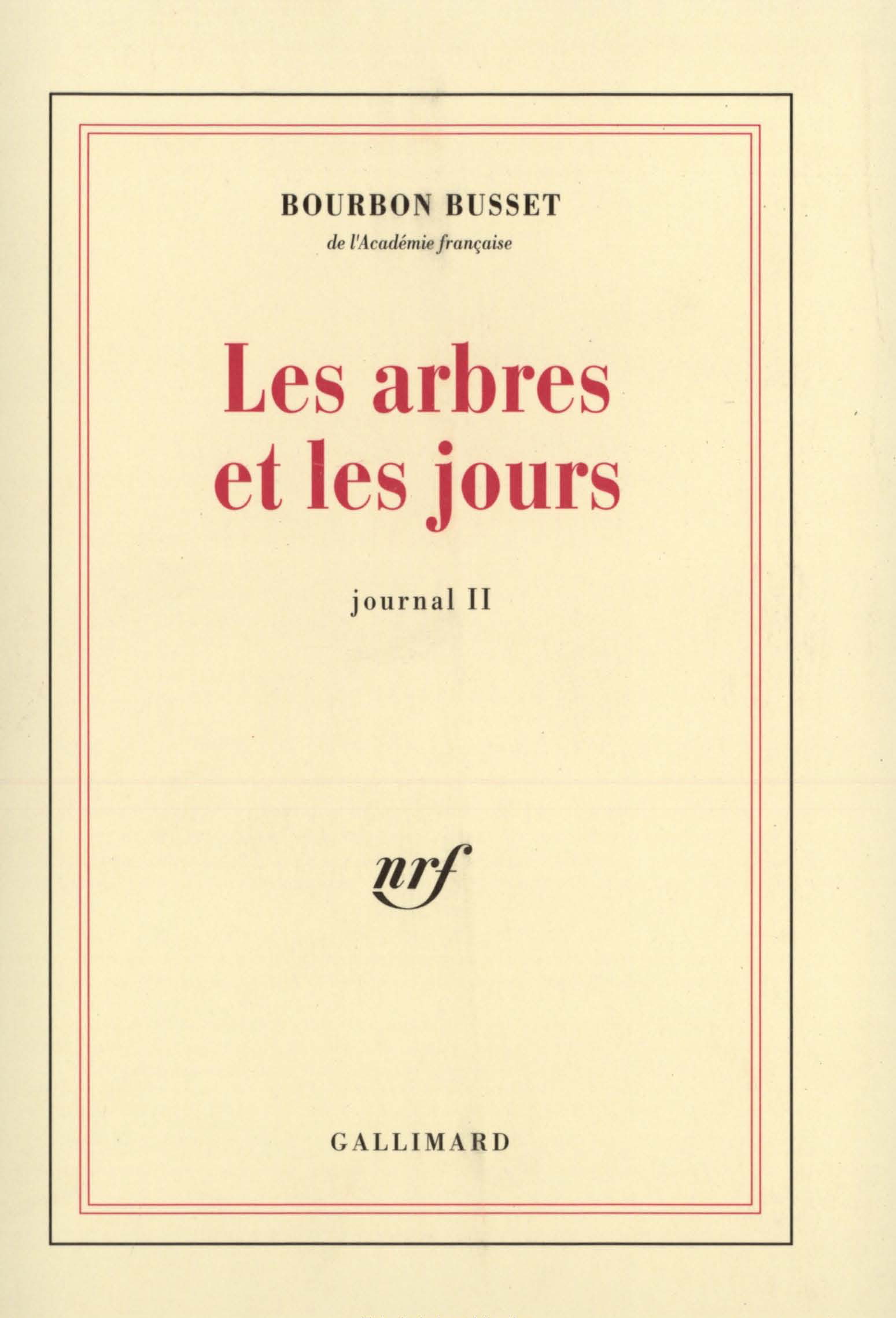 Les arbres et les jours (9782070209392-front-cover)