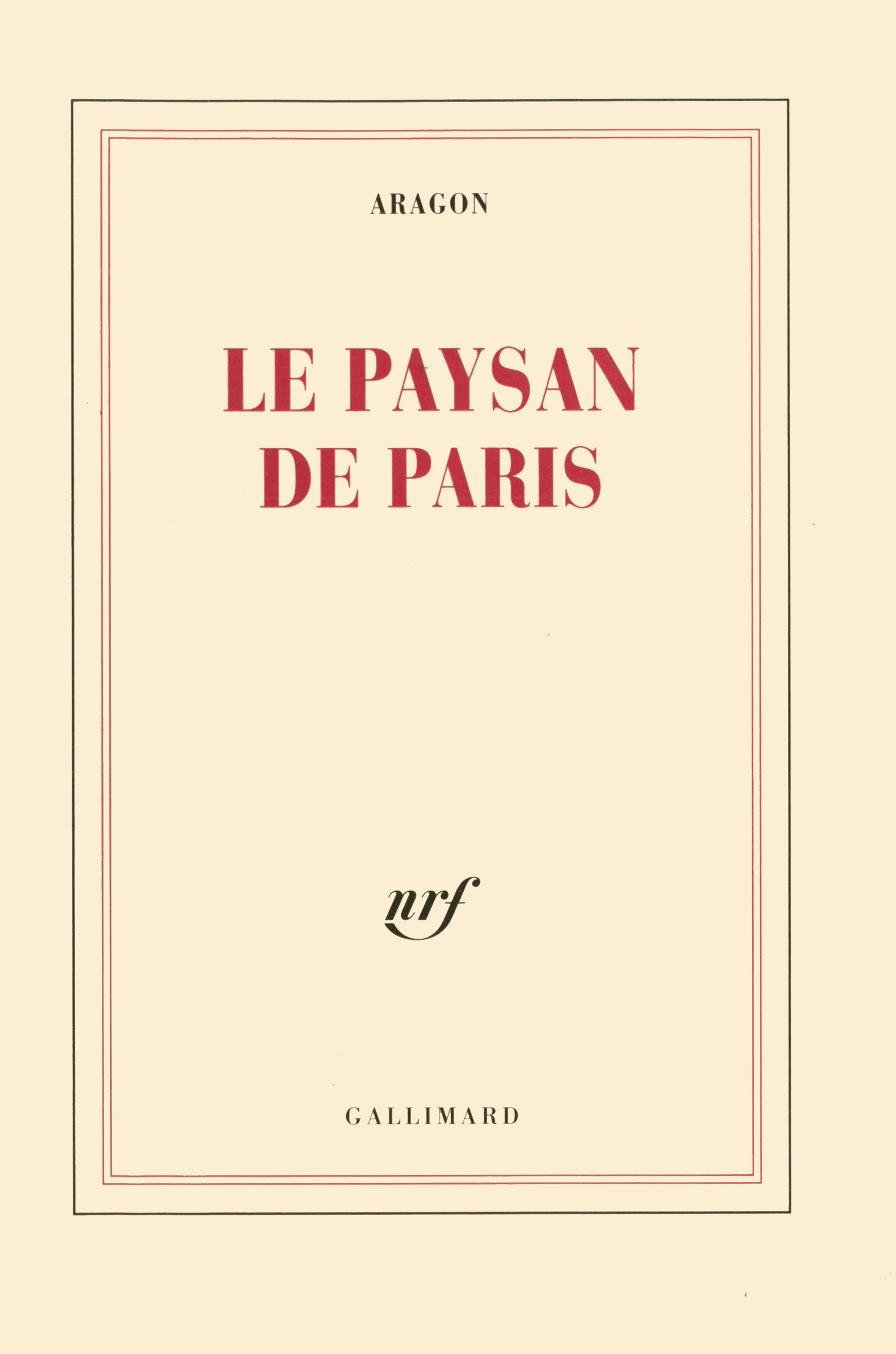 Le paysan de Paris (9782070202140-front-cover)