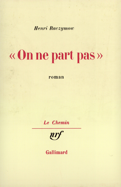 "On ne part pas" (9782070272716-front-cover)