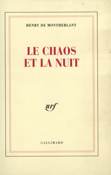 Le Chaos et la Nuit (9782070245918-front-cover)