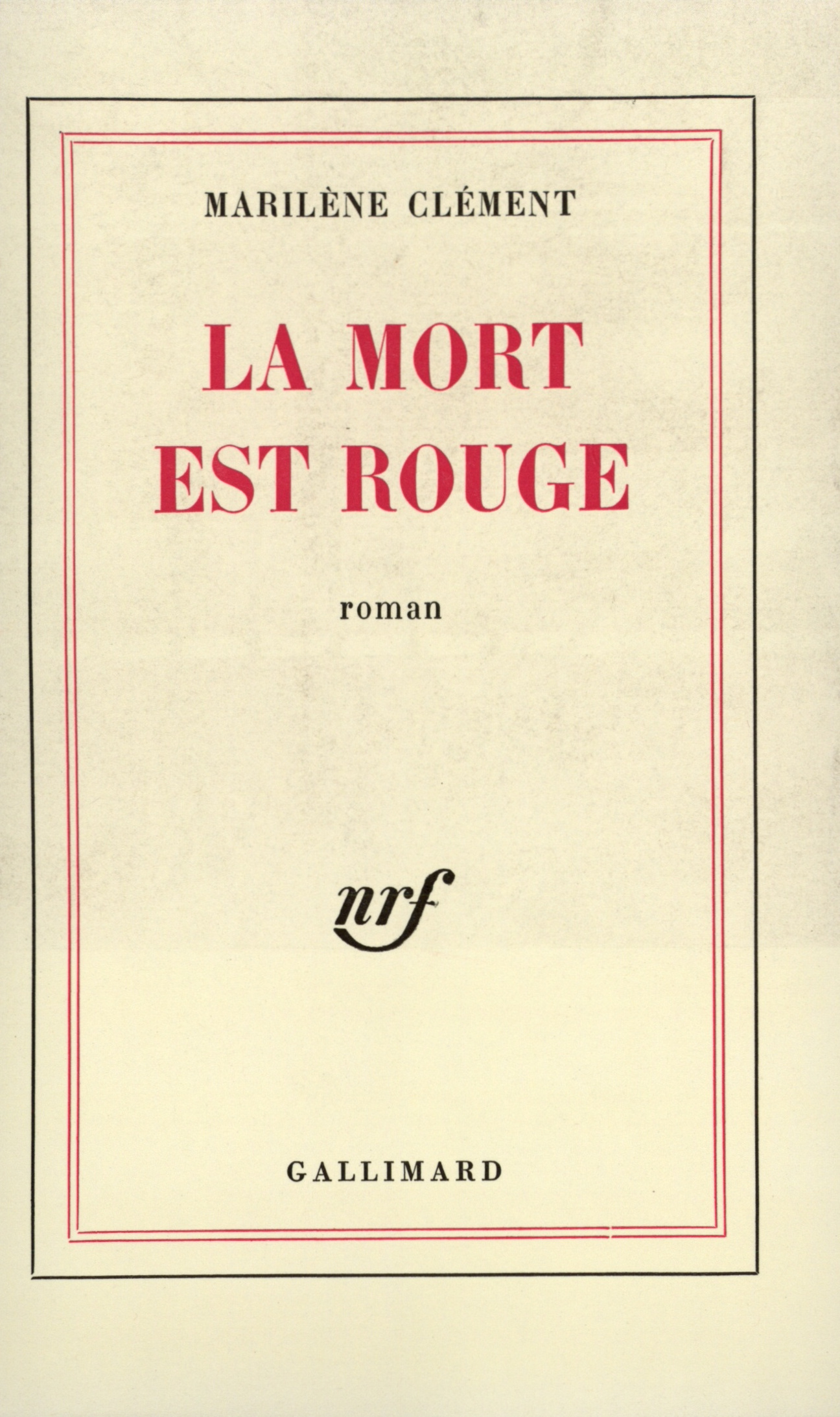 La Mort est rouge (9782070269150-front-cover)