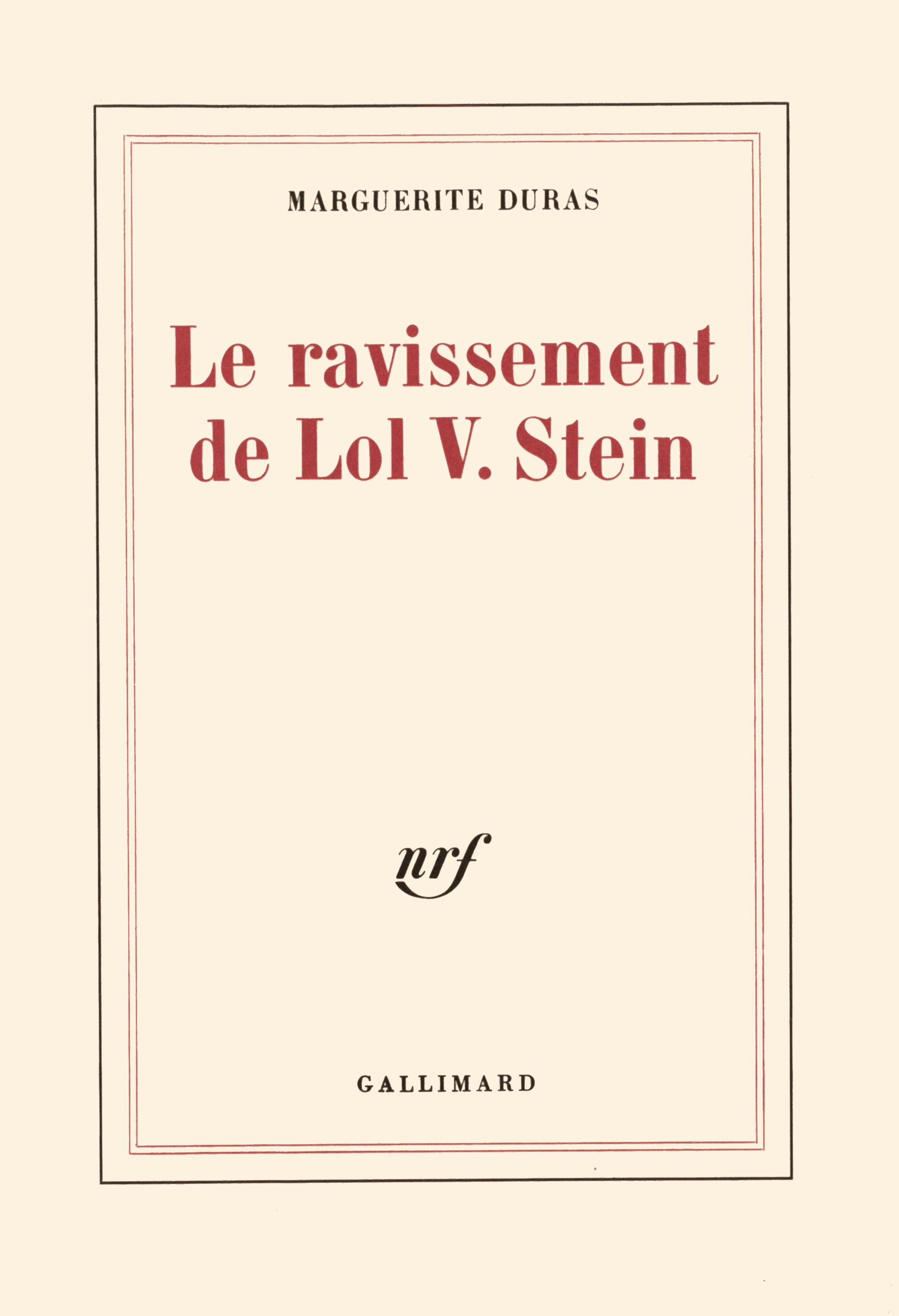 Le ravissement de Lol V. Stein (9782070221028-front-cover)