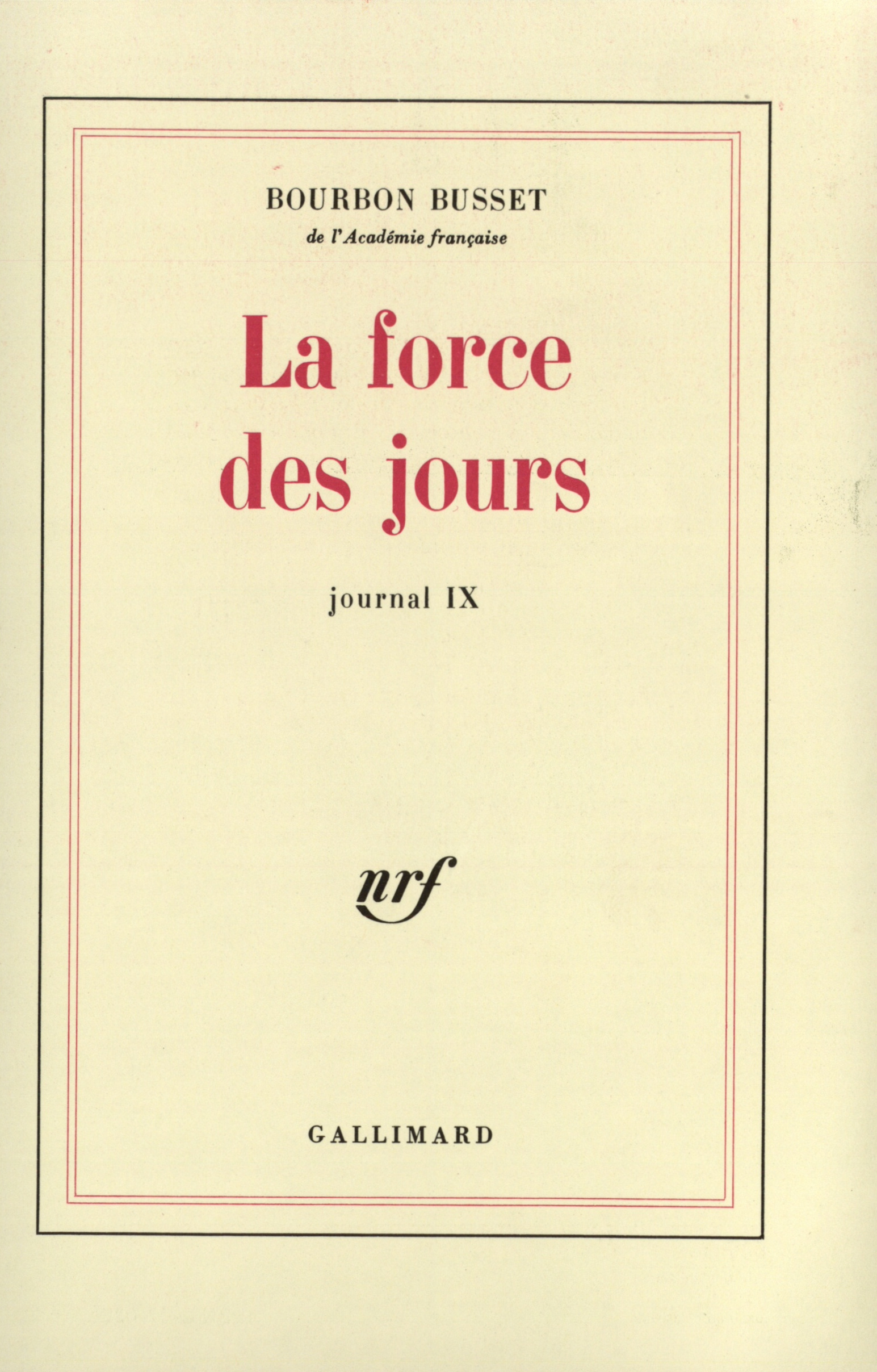 La force des jours (9782070278756-front-cover)